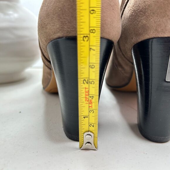 Franco Sarto L-Pia Block Heel Dressy Suede Ankle Boot Taupe Women's 6 M NWOB - Picture 11 of 12